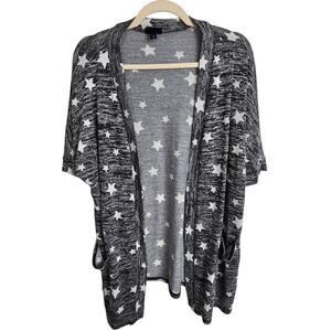 Torrid Sweater Knit Cardigan Women 0X Gray Short Sleeve Cardigan Knit Sweater